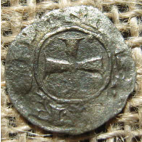 Крестоносцы Королевство де лузиньян-janus 1398-1432 г. н.э 0,56гр.16,1мм.