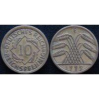 YS: Германия, 10 рейхспфеннигов 1929E, KM# 40