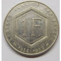 Франция 1 франк 1988 г
