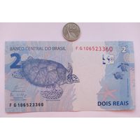 Werty71 Бразилия 2 реала 2010 UNC банкнота