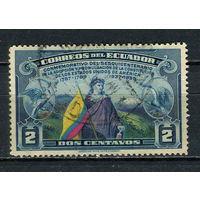 Эквадор - 1938 - Свобода и флаг Эквадора 2С - [Mi.389] - 1 марка. Гашеная.  (LOT FB42)-T10P34