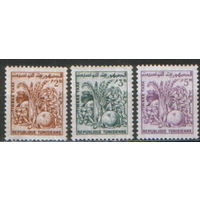 3 доплатные марки из серии 1960г. Тунис "Продукты сельского хозяйства" MNH