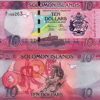 Соломоновы острова 10 долларов 2017 год  UNC