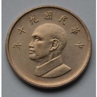Тайвань, 1 доллар 2001 г.
