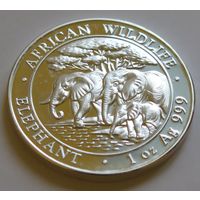 Сомали 2013 серебро (1 oz) "Слоны"