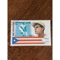 Никарагуа 1984. Бейсбол. Roberto Clemente. Марка из серии