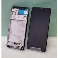 Дисплей с тачскрином Samsung A32 OLED в рамке черный полный экран