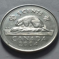 5 центов, Канада 2004 P,  AU