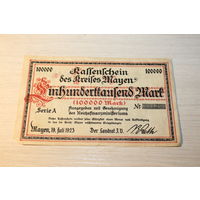 Нотгельд 1923 года, 100.000 марок.