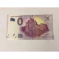 Ноль евро сувенирная банкота Бург крипштейн  2017 год пресс