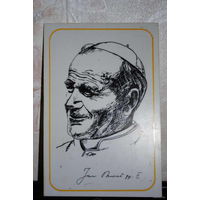 Картинка из пластмассы с фото-портретом "Яна Павла II" изображение размером 10 на 15см.