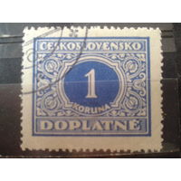 Чехословакия 1928 Доплатная марка 1крона