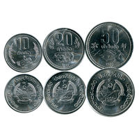 Лаос набор 1980 3 монеты FAO UNC