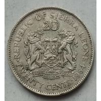 Сьерра-Леоне 20 центов 1984 г.