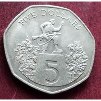Либерия 5 долларов, 1982-1985
