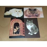 Календарики 1989 Кошки. Коты. 4 шт. одним лотом