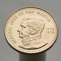 Аргентина 100 песо 1978   200 лет со дня рождения Хосе де Сан-Мартина