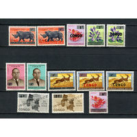 Конго (Заир) - 1964 - Надпечанки на марках Бельгийского Конго CONGO - (ном. 1 с отпечатком на клее) - [Mi. 178-190] - полная серия - 13 марок. MNH.  (Лот 148BU)