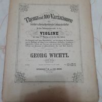 Антикварные ноты. Лёгкие и развивающие упражнения для скрипки от Георга Вихтль. 1840 г.
