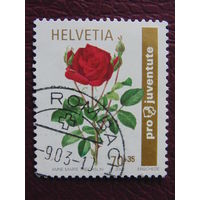Швейцария 2002 г. Цветы.