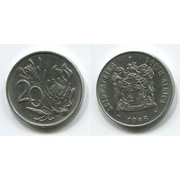 Южная Африка. 20 центов (1988, aUNC)