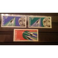 Польша, 1963, Космос, Восток 5 и 6, M: 1415/1417, 2е,