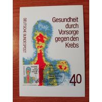 ФРГ 1981 Карт максимум марки "Раннее обследование для профилактики рака" Mi: 1089