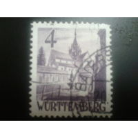 Германия 1948 Вюртемберг фр. зона монастырь