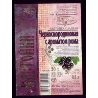 Этикетка Настойка Черносмородиновая с ароматом рома Слоним