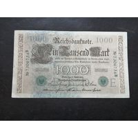 Германия 1000 марок 1910 зеленая печать