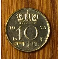 Нидерланды, 10 центов 1975