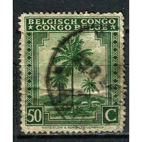 Бельгийское Конго - 1942/1943 - Пальма 50C - (есть тонкое место) - [Mi.212] - 1 марка. Гашеная.  (Лот 45EV)-T25P1