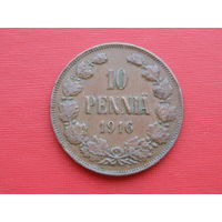10 пенни 1916 года. Медь.