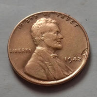 1 цент, США 1942 (брак) г.