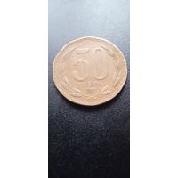 Чили 50 песо 1989 г.