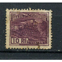 Бразилия - 1920 - Железная дорога 10R - [Mi.211] - 1 марка. Гашеная.  (Лот 12EP)-T2P2