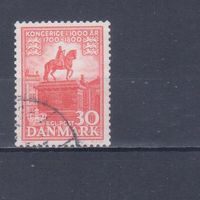 [706] Дания 1955. Лошади на почтовых марках. Гашеная марка.