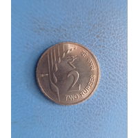 Индия 2 рупии 2019 год новая разновидность монет