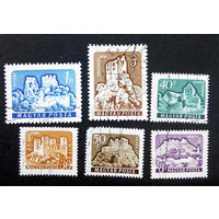 Венгрия Стандарт 1960-61 г. Замки. Архитектура, 6 марок #0044-A1