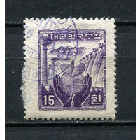 Южная Корея - 1955 - Реконструкция 15H - [Mi.187] - 1 марка. Гашеная.  (Лот 93Ei)-T5P20