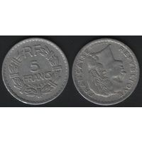 Франция _km888 5 франков 1949 год km888b.1 (разн-1)(-) (0-