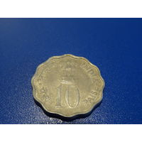 Монета 10 пайс Индия,1975 г., юбилейная в честь года женщин