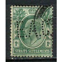 Британские колонии - Стрейтс-Сетлментс - 1904/1909 - Король Эдуард VII 1C - [Mi.96] - 1 марка. Гашеная.  (Лот 54EV)-T25P1