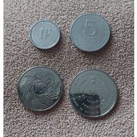 Бурунди набор 4 монеты 1980-2011 UNC
