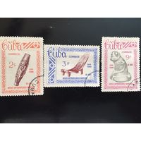 Куба 1963 год. Антропологический музей Монтаны (серия из 3 марок)
