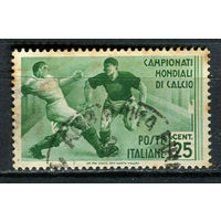 Королевство Италия - 1934 - Чемпионат мира по футболу 25С - [Mi.480] - 1 марка. Гашеная.  (Лот 43EN)-T5P3