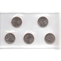 Набор 25 центов США 2002 г. серия Штаты и Территории двор Р _состояние UNC