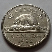 5 центов, Канада 1988 г.