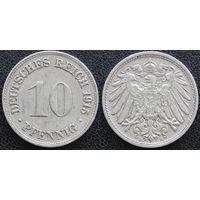YS: Германия, Рейх, 10 пфеннигов 1915D, KM# 12 (2)
