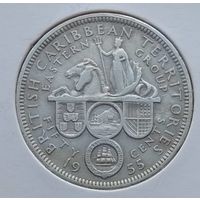 Карибские острова (Восточные Карибы) (Британская Карибская территория) 50 центов 1955 г. В холдере